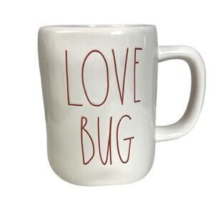 Rae Dunn Artisan Collection Love Bug Mug Pink Interior Valentine’s Day Love Flaw